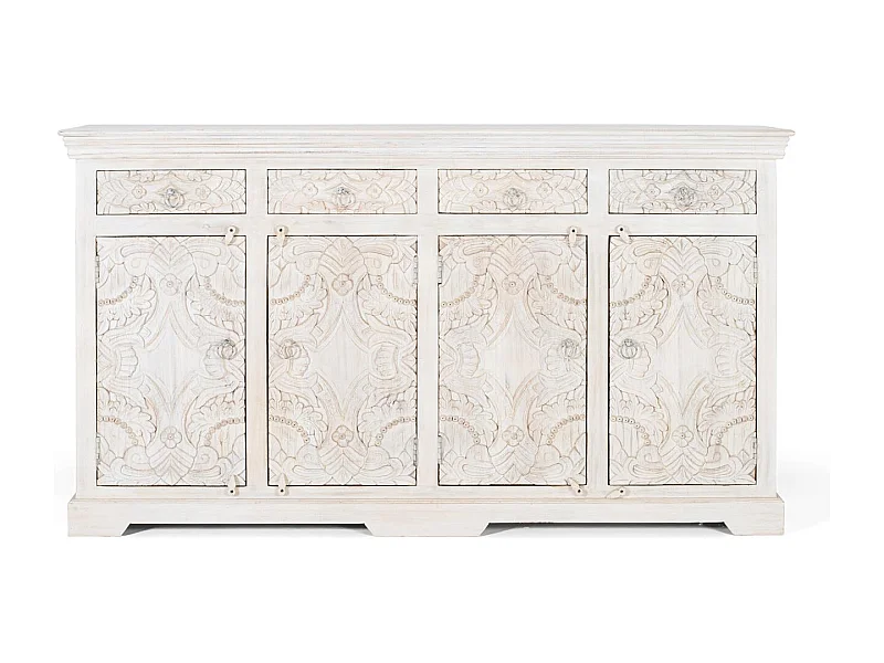 Sideboard aus gealtertem weißem Mangoholz
