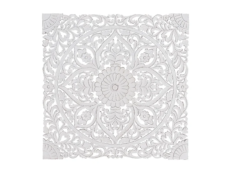 Tête de lit antique blanche sculptée à la main