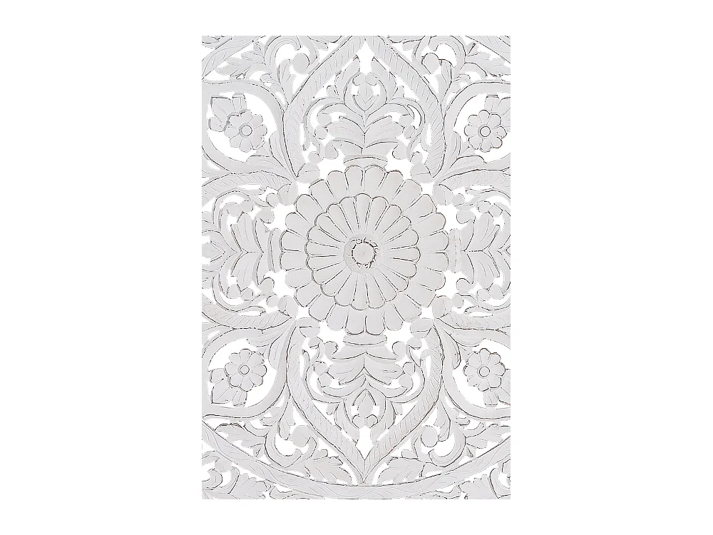 Tête de lit antique blanche sculptée à la main