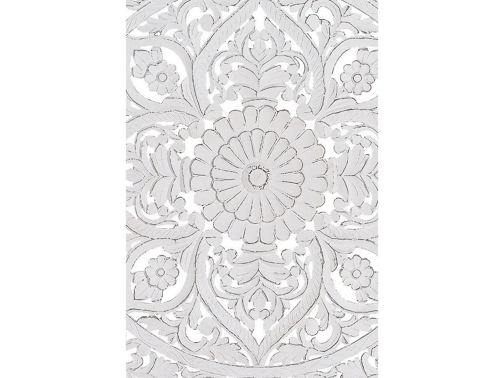 Tête de lit antique blanche sculptée à la main