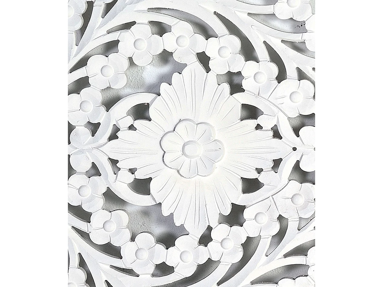 Tête de lit antique blanche sculptée à la main