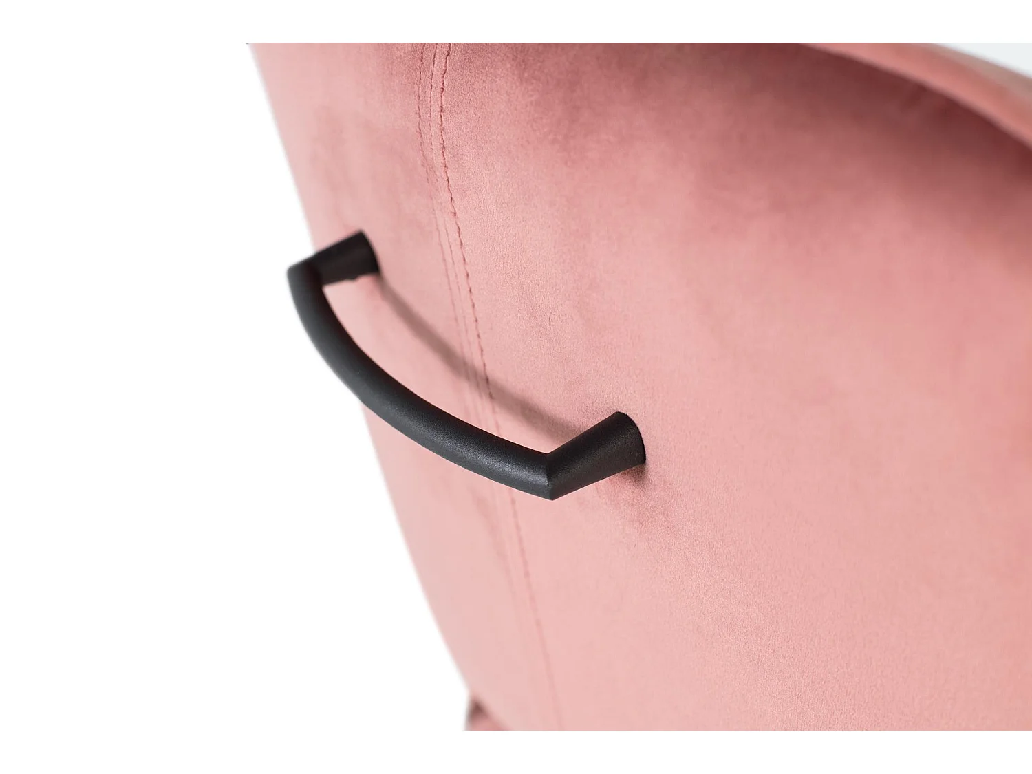 Set di 4 sedie in velluto rosa e metallo