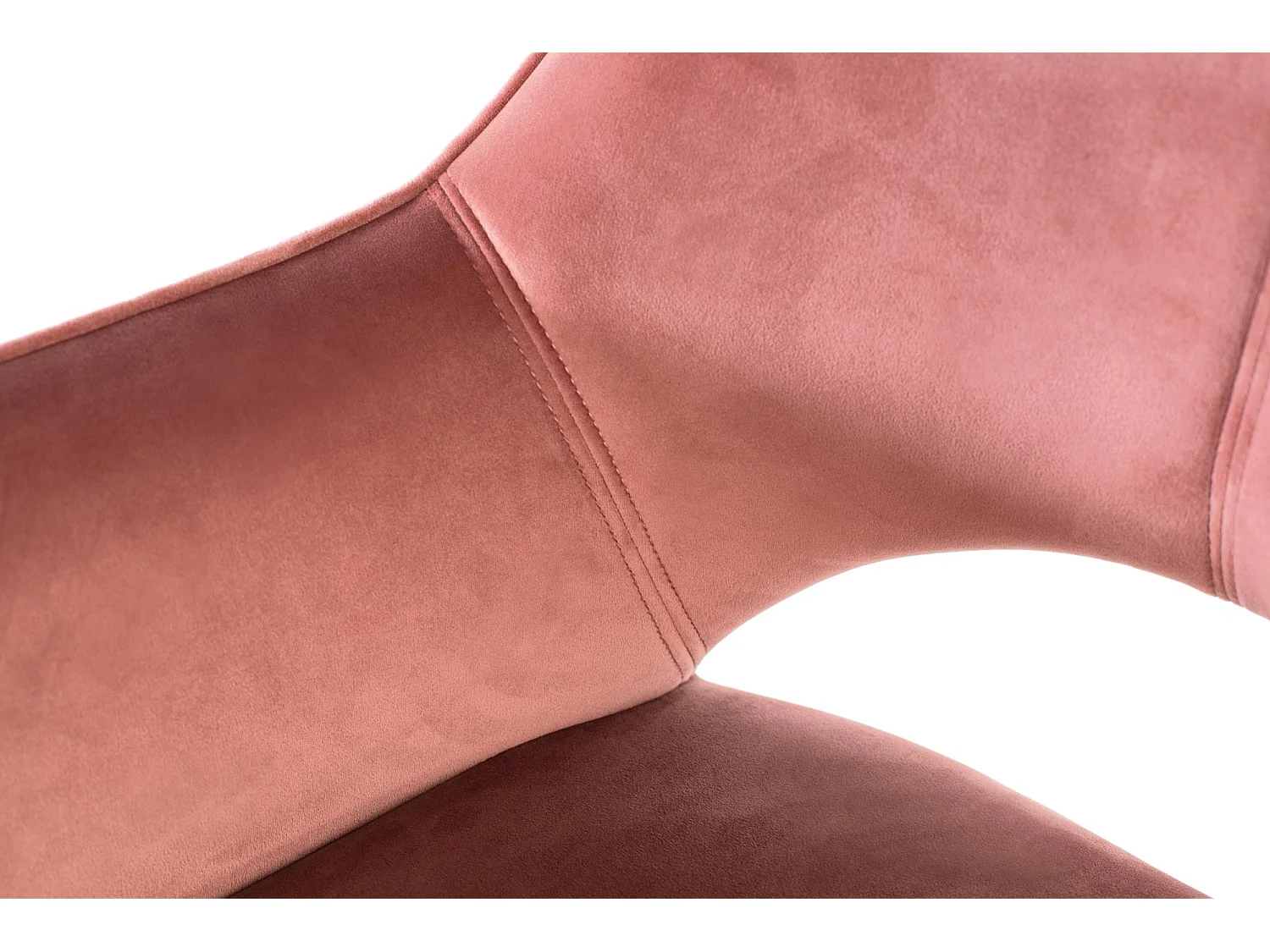 Set di 4 sedie in velluto rosa e metallo