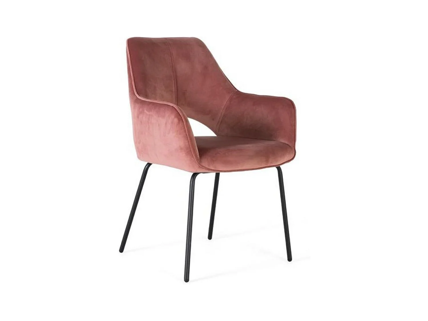 Lot de 2 chaises Velours Rose - Décoration d'Autrefois
