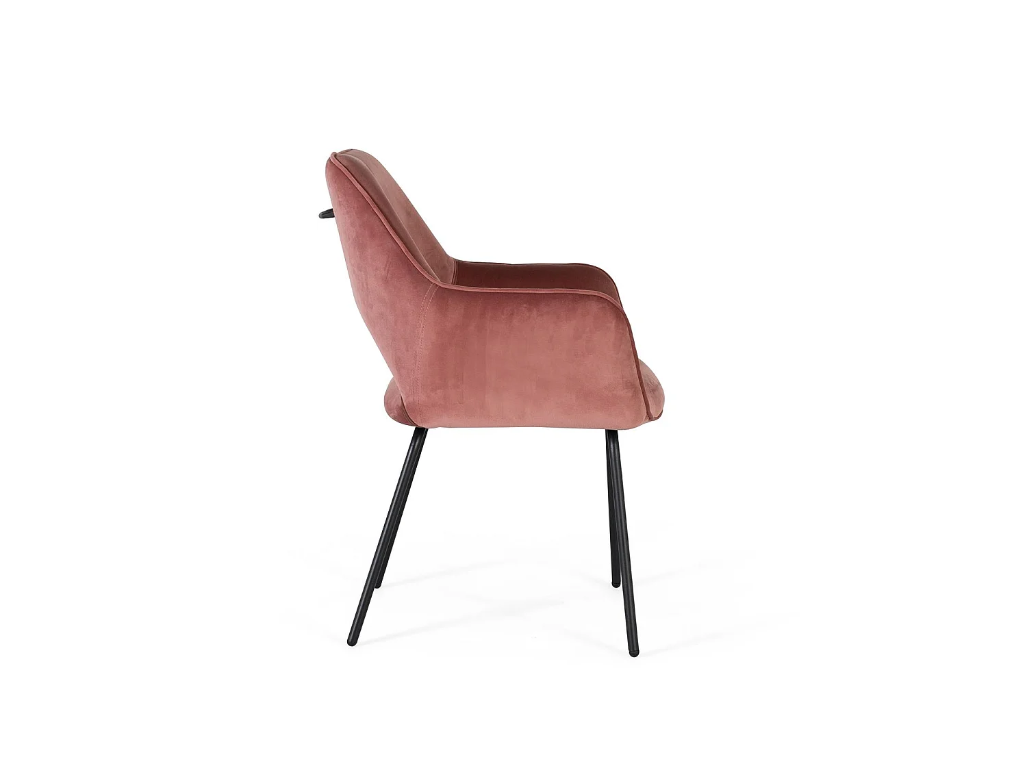 Kavel van 2 ligstoelen in bruin velours en metaal