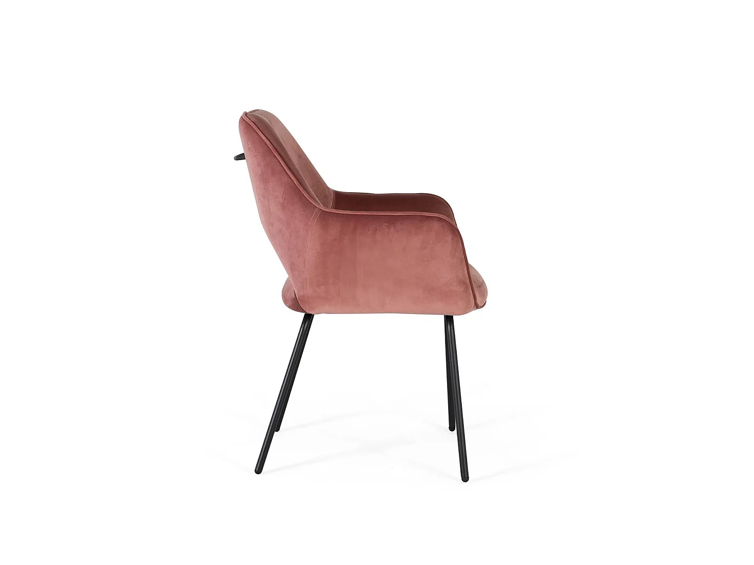Fauteuil en velours 60 cm, style contemporain moderne - 89 x 60 x 65 cm