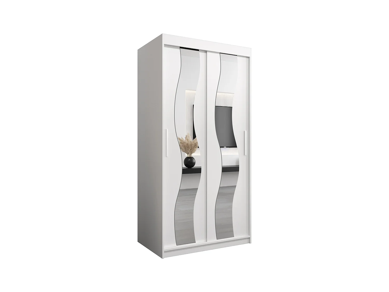 Armoire Sewilla À Portes Coulissantes 200/100/62 2 portes (Blanc/Blanc)
