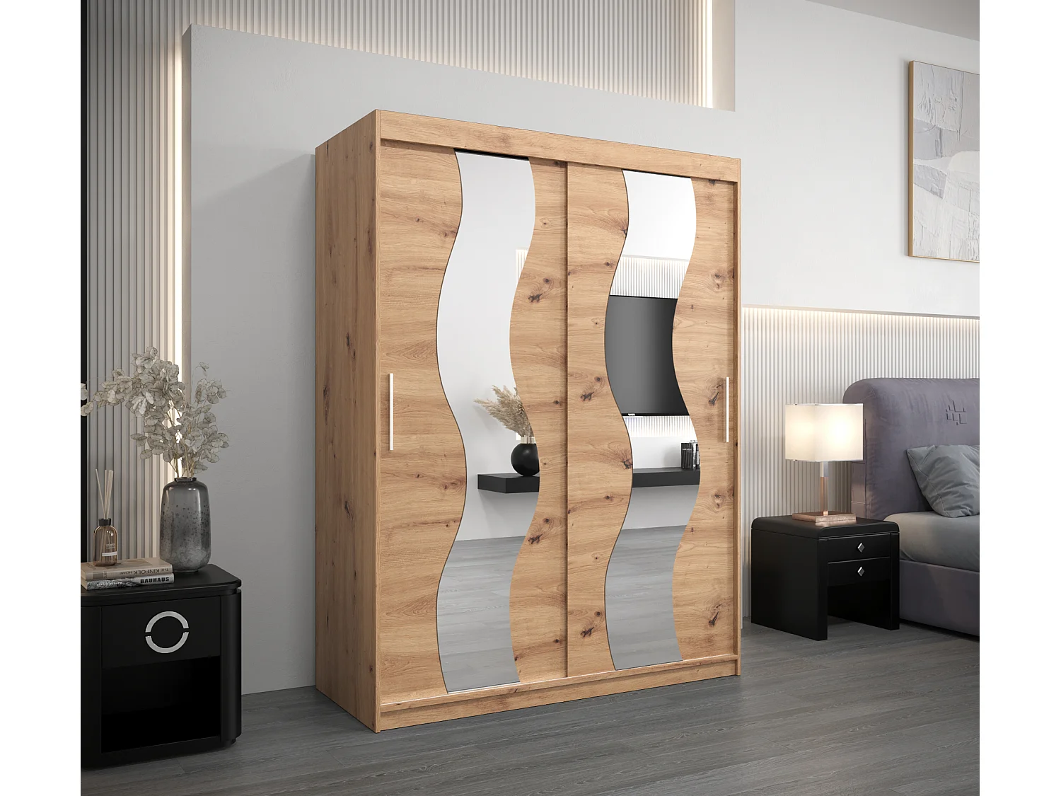 Armoire Sewilla À Portes Coulissantes 200/150/62 2 portes (Artisan/Artisan)