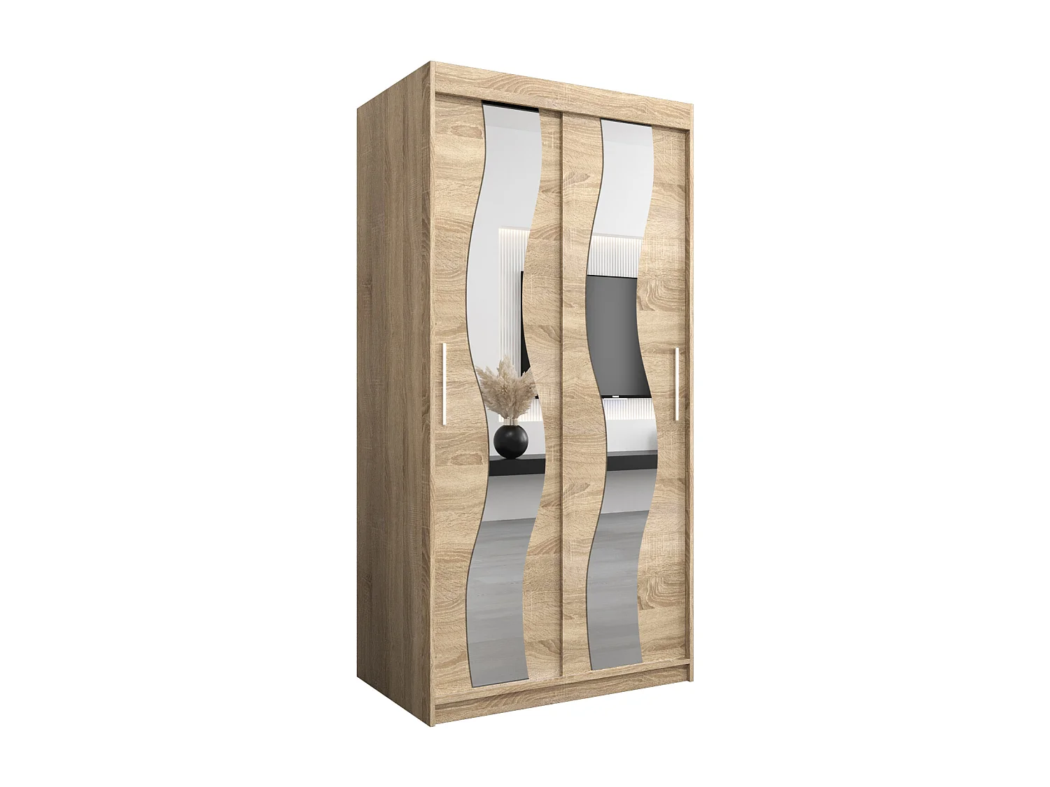 Armoire Sewilla À Portes Coulissantes 200/100/62 2 portes (Sonoma/Sonoma)