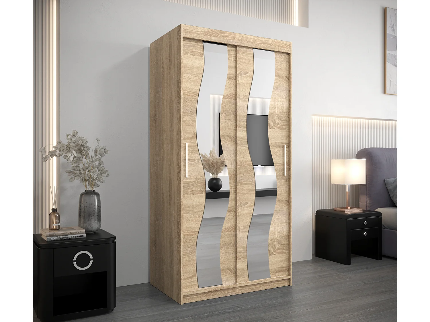 Armoire Sewilla À Portes Coulissantes 200/100/62 2 portes (Sonoma/Sonoma)