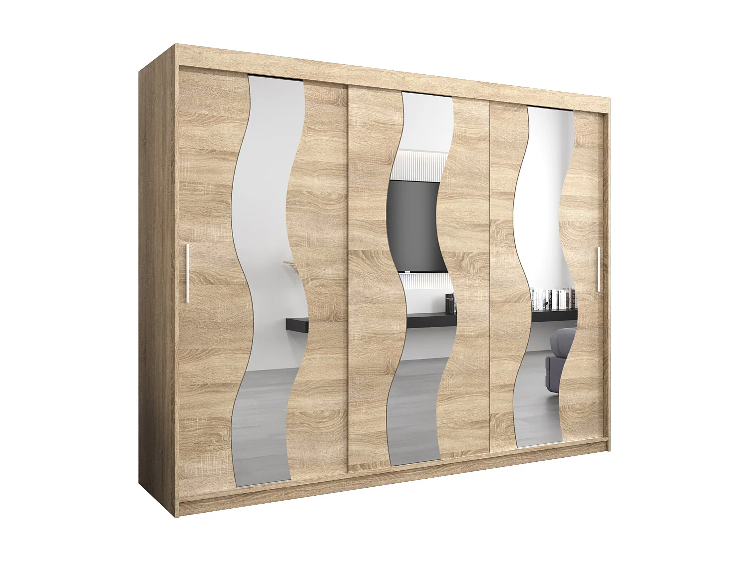 Schwebetürenschrank Sewilla 200/250/62 2-Türig (Sonoma)