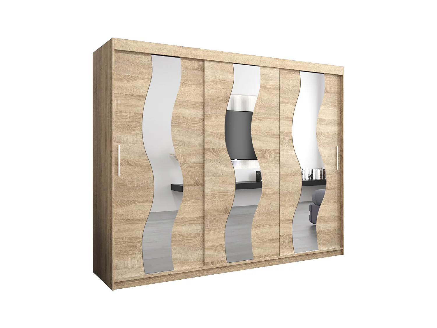 Schwebetürenschrank Sewilla 200/250/62 2-Türig (Sonoma)