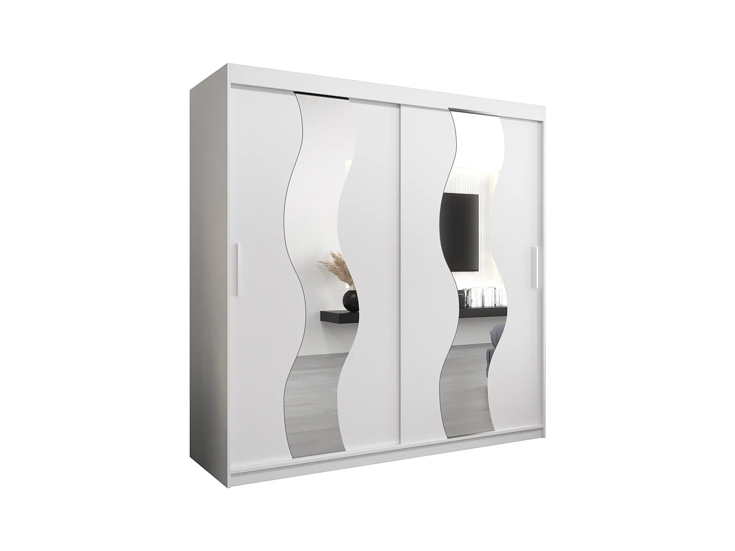 Armoire Sewilla À Portes Coulissantes 200/200/62 2 portes (Blanc/Blanc)