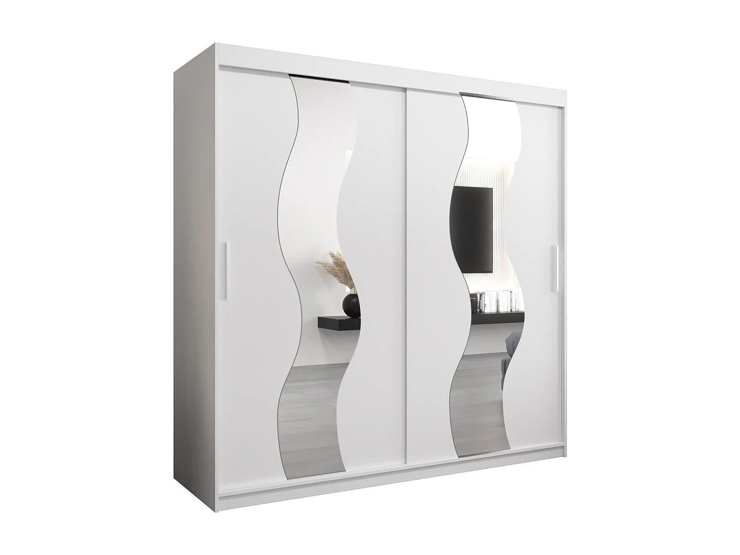 Armoire Sewilla À Portes Coulissantes 200/200/62 2 portes (Blanc/Blanc)