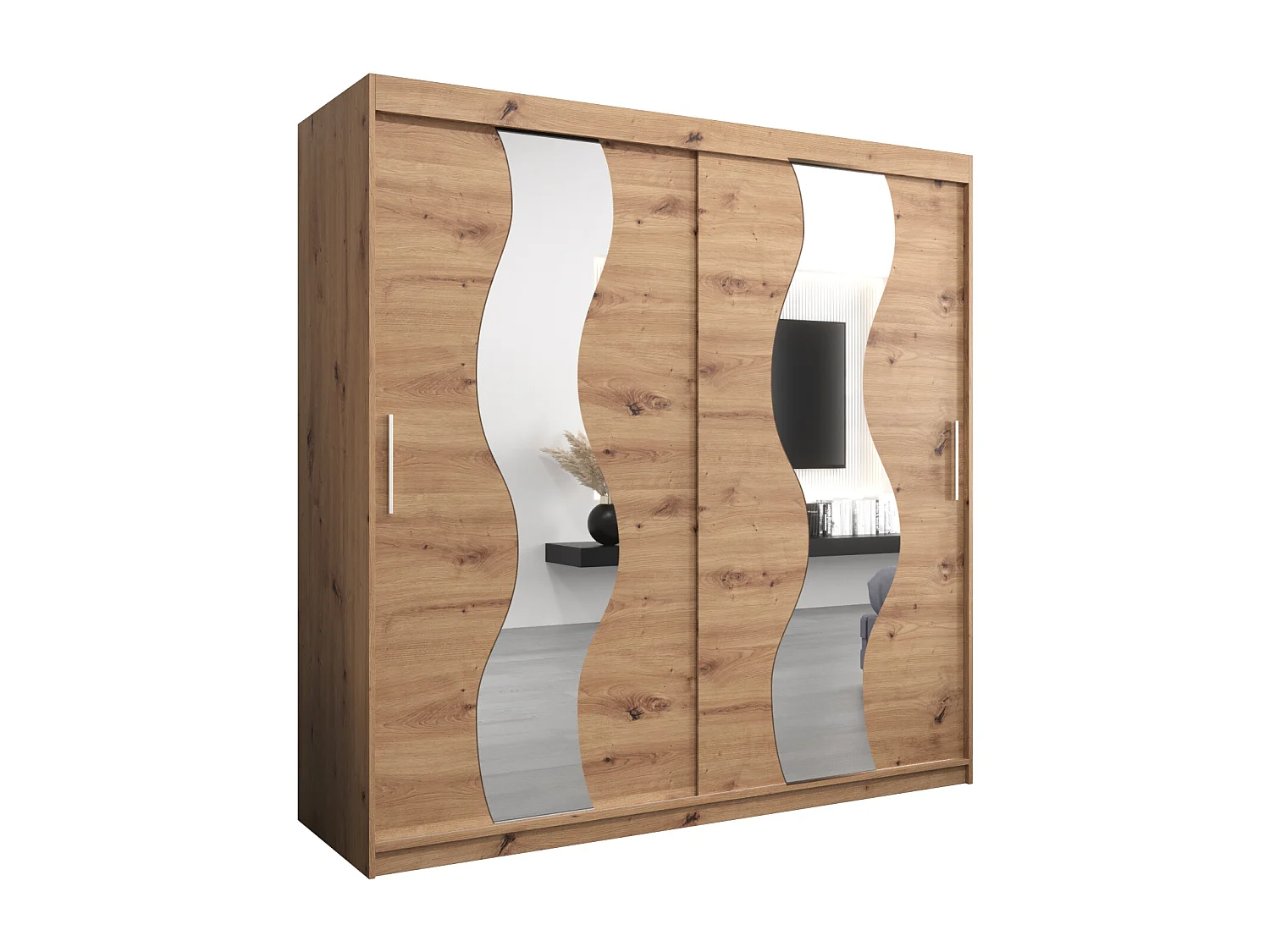 Armoire Sewilla À Portes Coulissantes 200/200/62 2 portes (Artisan/Artisan)