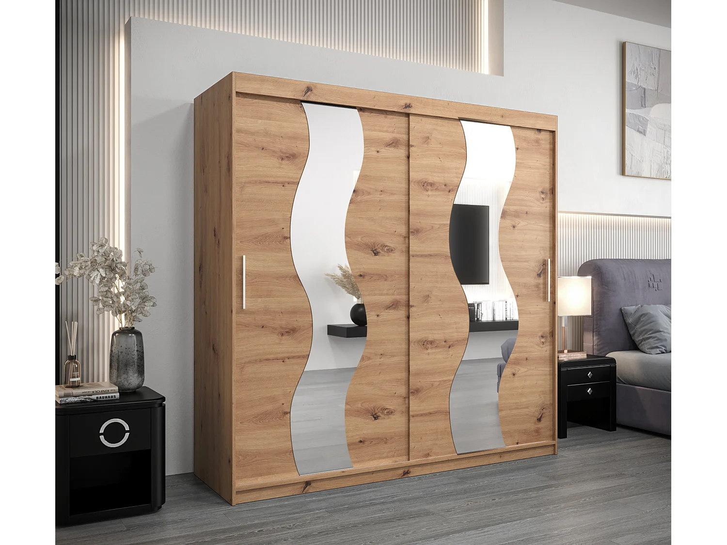 Armoire Sewilla À Portes Coulissantes 200/200/62 2 portes (Artisan/Artisan)