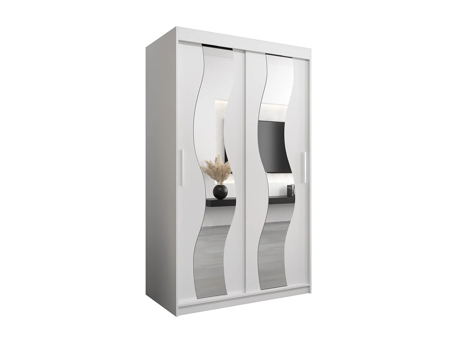 Armoire Sewilla À Portes Coulissantes 200/120/62 2 portes (Blanc/Blanc)