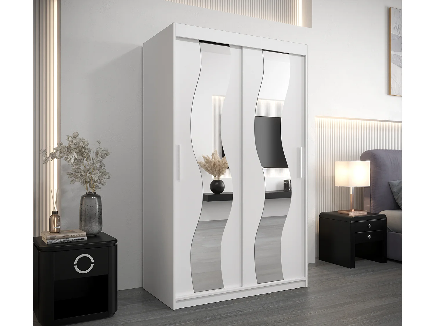 Armoire Sewilla À Portes Coulissantes 200/120/62 2 portes (Blanc/Blanc)