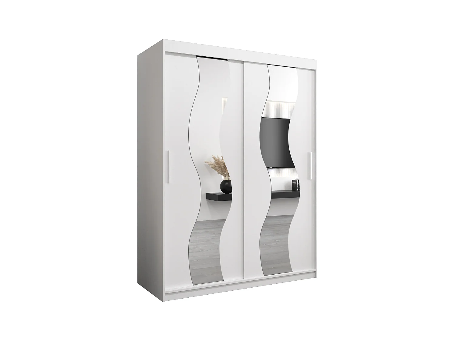 Armoire Sewilla À Portes Coulissantes 200/150/62 2 portes (Blanc/Blanc)