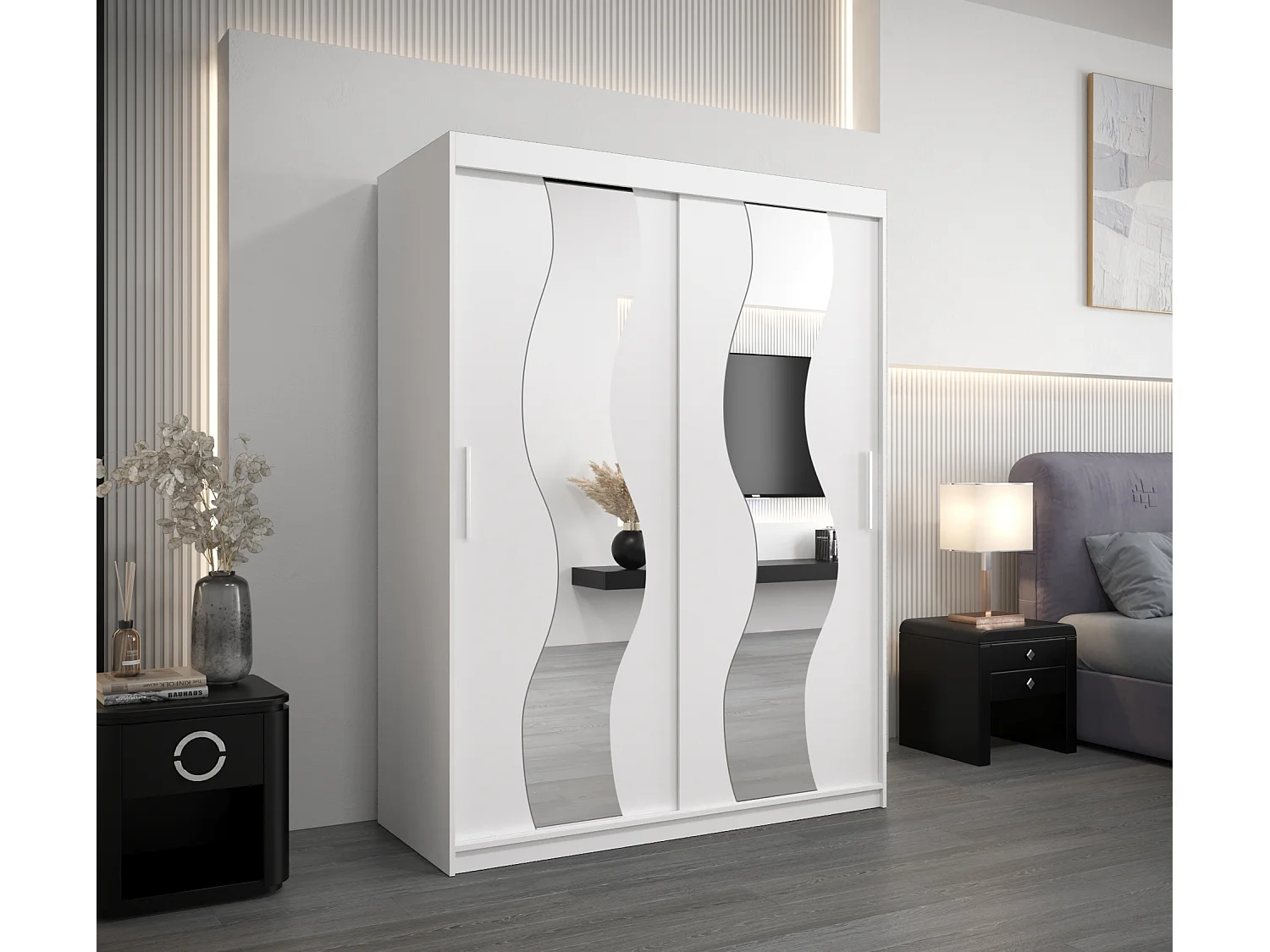 Armoire Sewilla À Portes Coulissantes 200/150/62 2 portes (Blanc/Blanc)