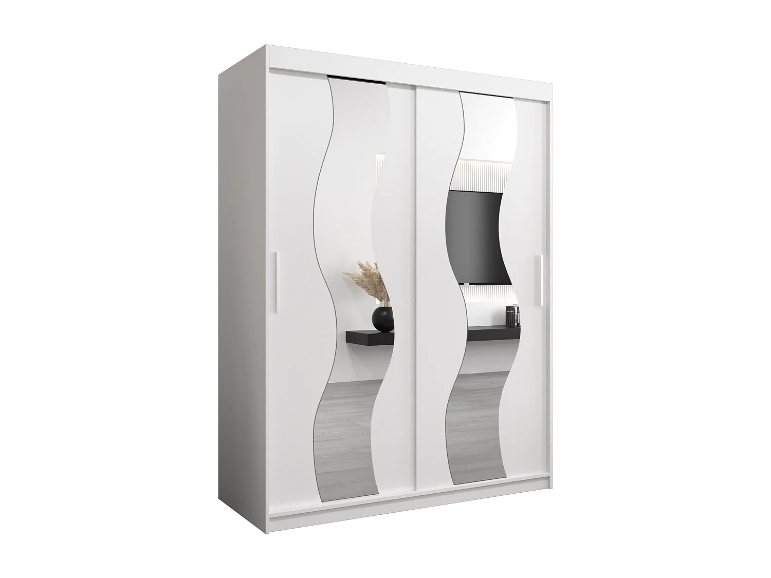 Armoire Sewilla À Portes Coulissantes 200/150/62 2 portes (Blanc/Blanc)