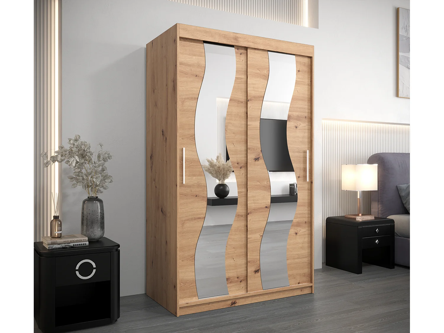 Armoire Sewilla À Portes Coulissantes 200/120/62 2 portes (Artisan/Artisan)