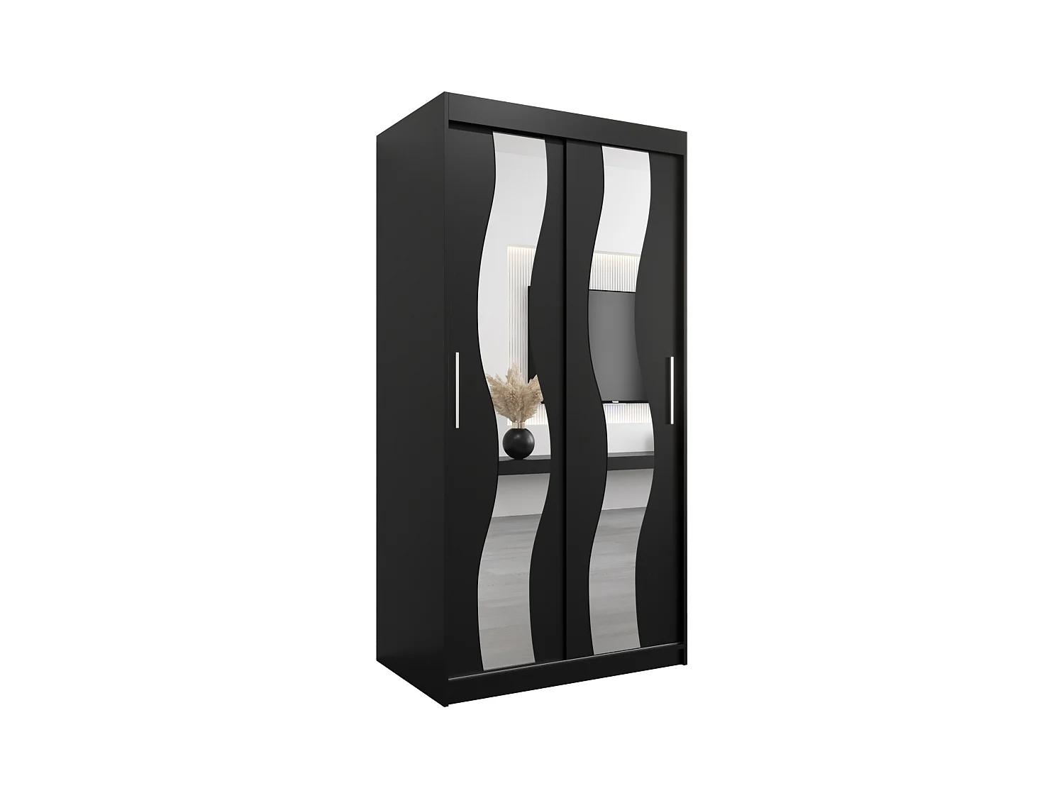 Armoire Sewilla À Portes Coulissantes 200/100/62 2 portes (Noir/Noir)