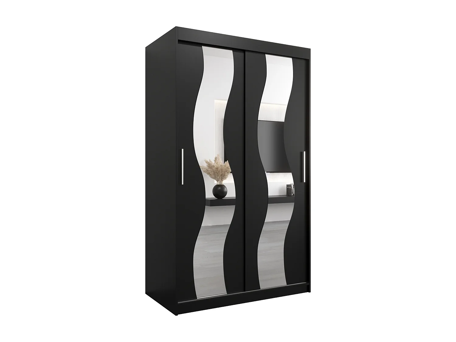 Armoire Sewilla À Portes Coulissantes 200/120/62 2 portes (Noir/Noir)