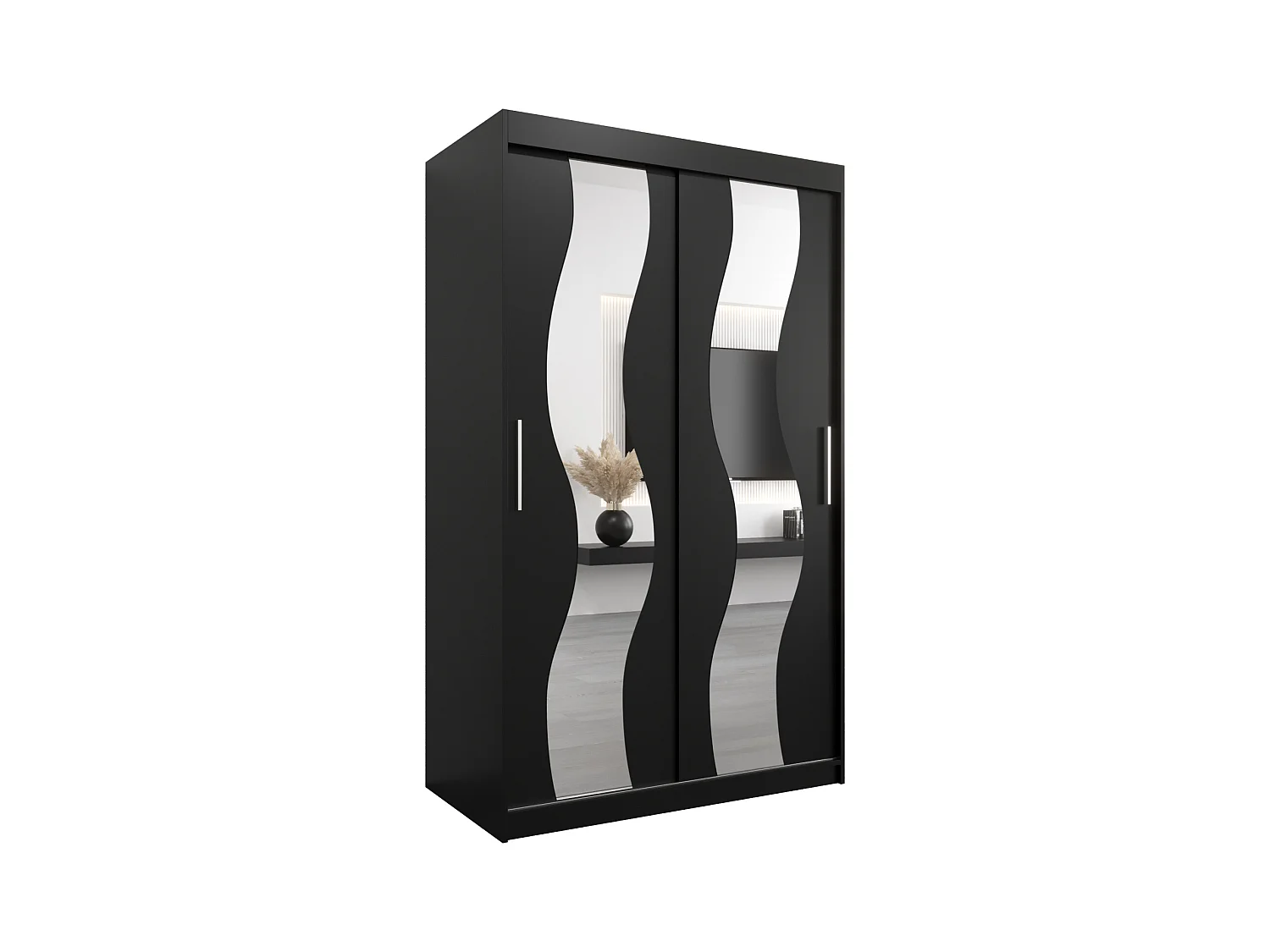 Armoire Sewilla À Portes Coulissantes 200/120/62 2 portes (Noir/Noir)