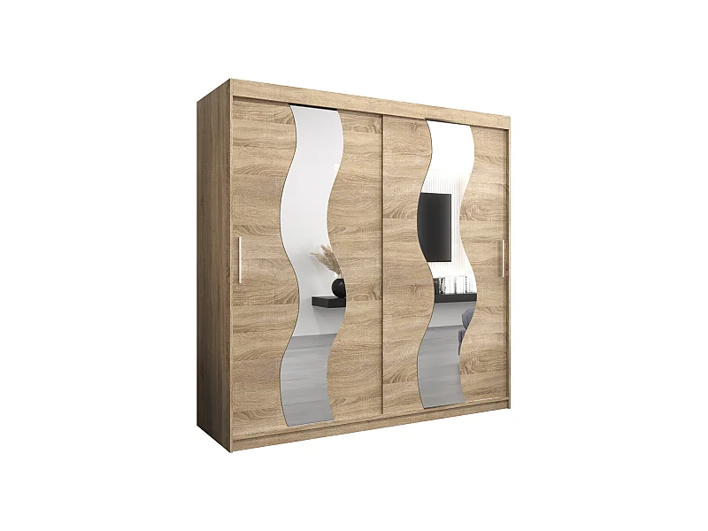 Sewilla kledingkast met schuifdeuren 200/200/62 2 deuren (sonoma/sonoma)