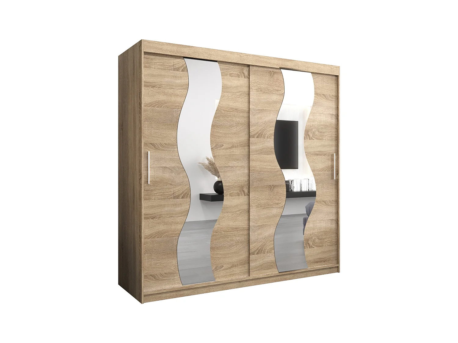Schwebetürenschrank Sewilla 200/200/62 2-Türig (Sonoma)