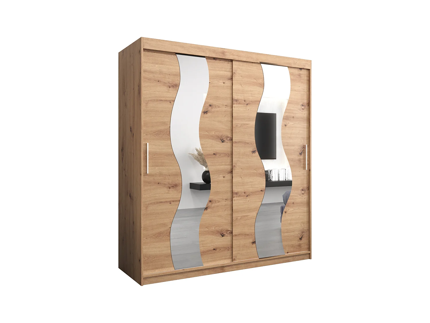 Schwebetürenschrank Sewilla 200/180/62 2-Türig (Artisan)