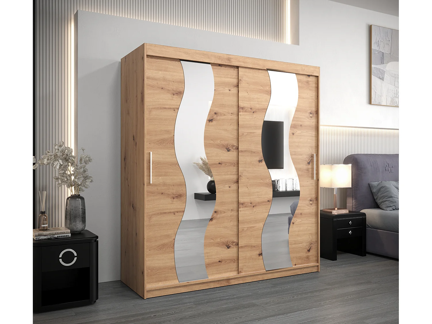 Armoire Sewilla À Portes Coulissantes 200/180/62 2 portes (Artisan/Artisan)