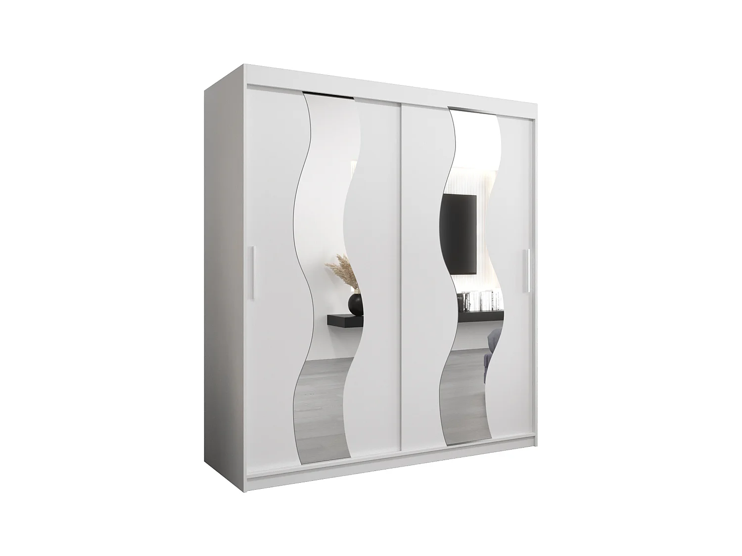 Armoire Sewilla À Portes Coulissantes 200/180/62 2 portes (Blanc/Blanc)