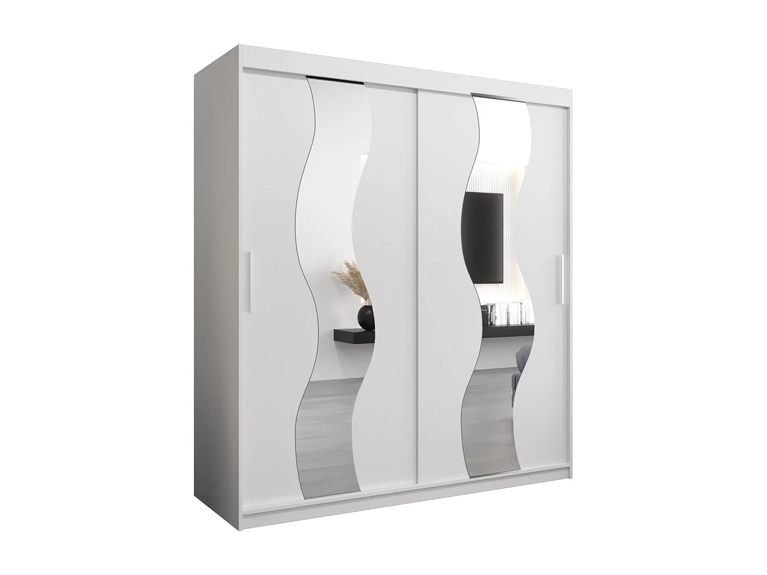 Armoire Sewilla À Portes Coulissantes 200/180/62 2 portes (Blanc/Blanc)