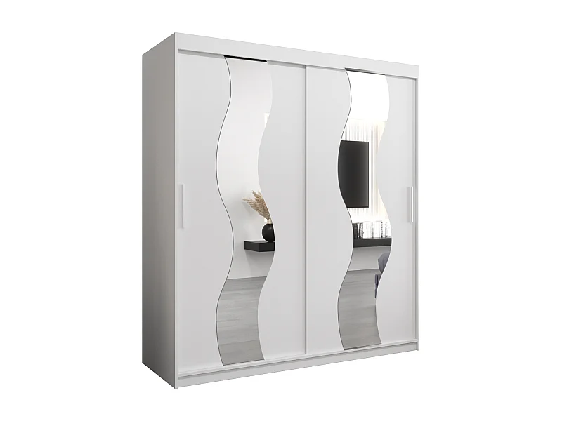 Armoire Sewilla À Portes Coulissantes 200/180/62 2 portes (Blanc/Blanc)