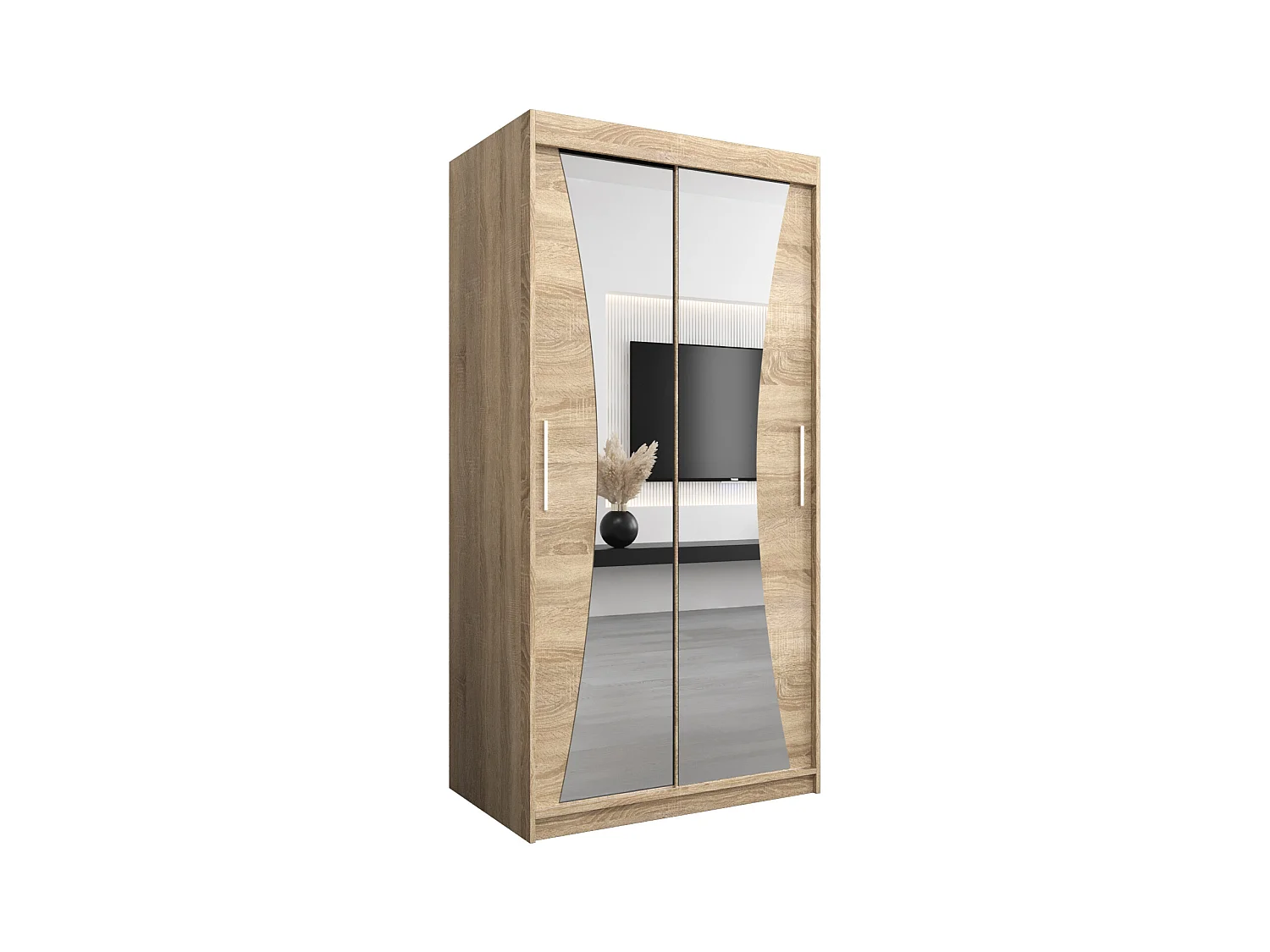SCHWEBETÜRENSCHRANK MONACO 200/100/62 2-türig (Sonoma/Sonoma)