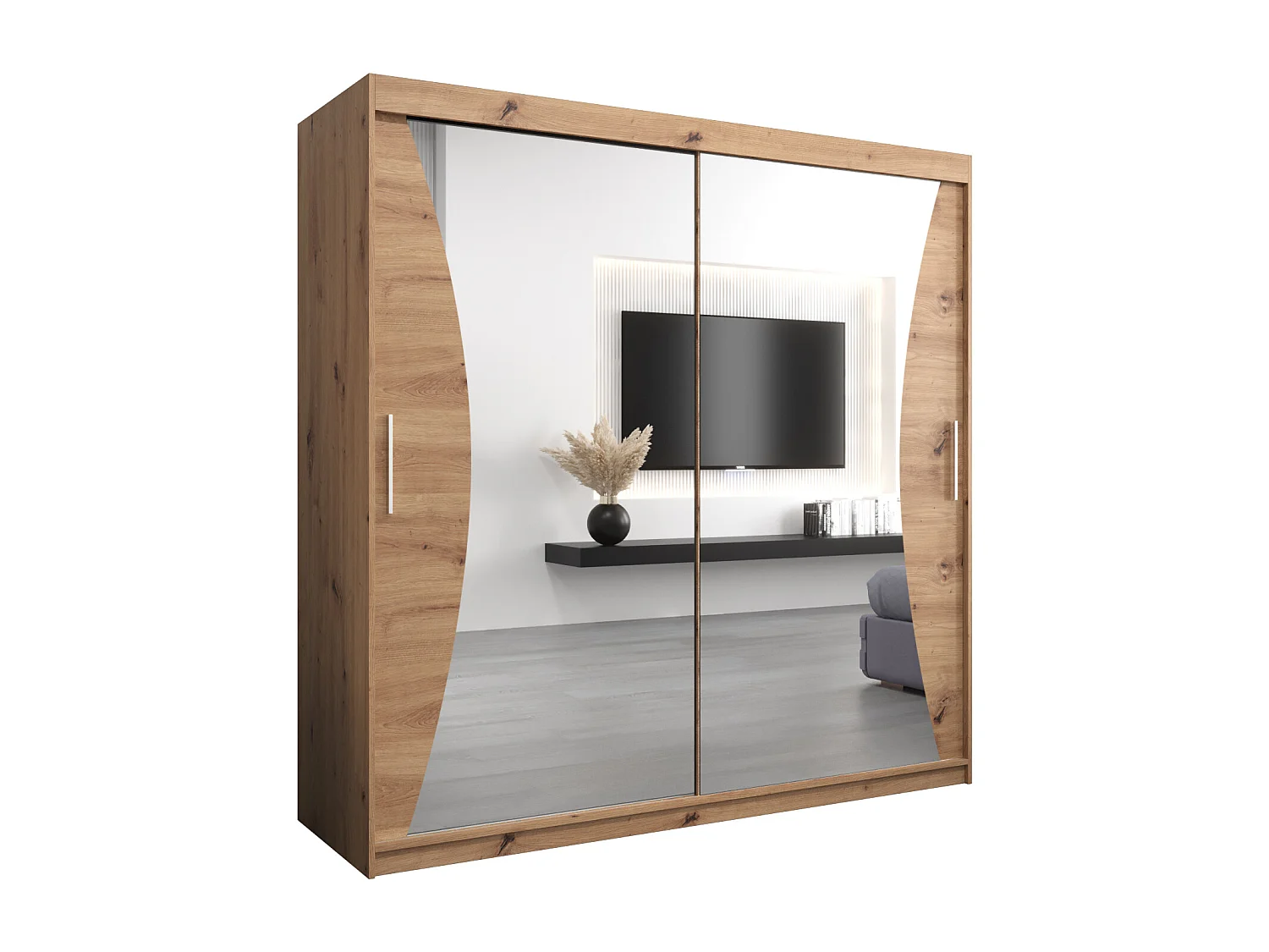 ARMARIO MONACO DE PUERTAS CORREDERAS 200/200/62 2 puertas (artisan/artisan)