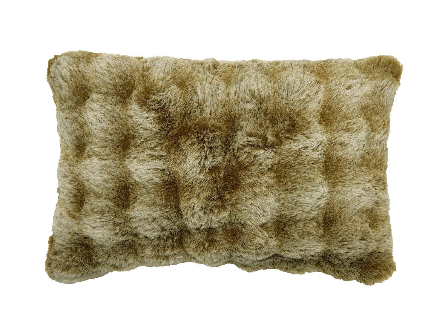 Housse de coussin fausse fourrure 40x60 cm ASTRAKAN jaune foin