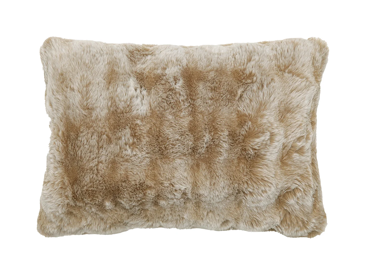 Housse de coussin fausse fourrure 55x80 cm ASTRAKAN marron camel