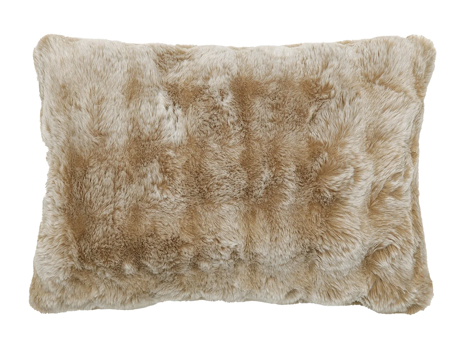 Housse de coussin fausse fourrure 55x80 cm ASTRAKAN marron camel