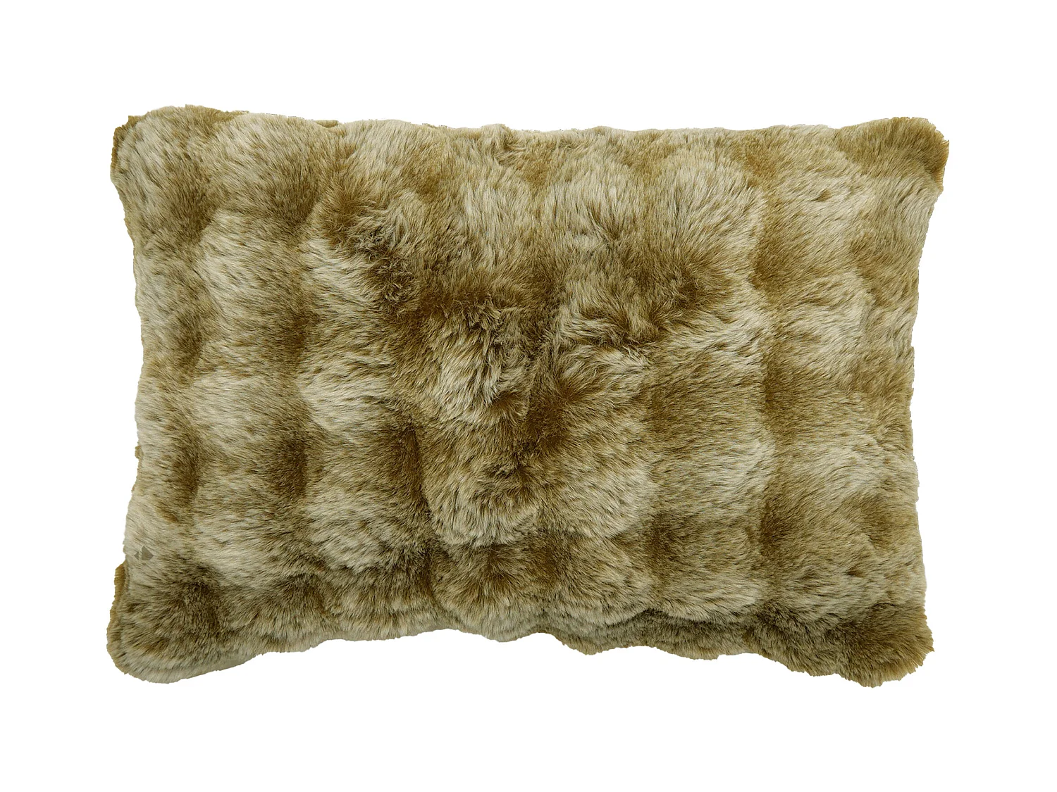 Housse de coussin fausse fourrure 55x80 cm ASTRAKAN jaune foin