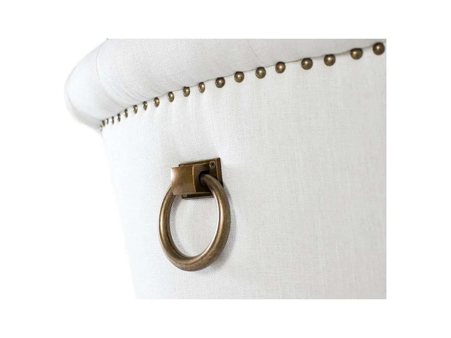 Set de 4 sillas de tela y madera beige 86x51x64