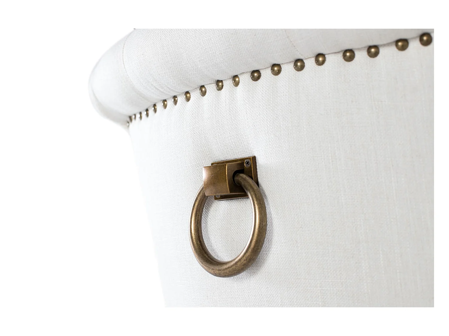 Set de 4 sillas de tela y madera beige 86x51x64