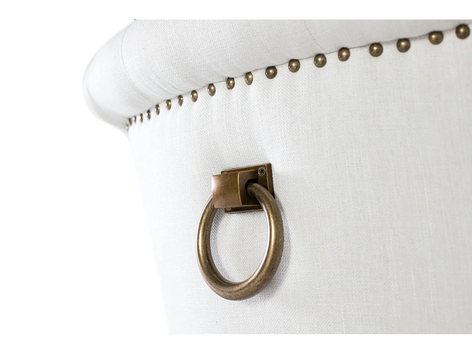 Lot de 2 chaises en tissu beige et en bois