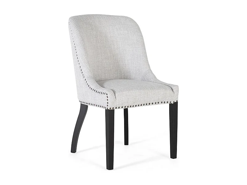 Lot de 2 chaises en tissu gris