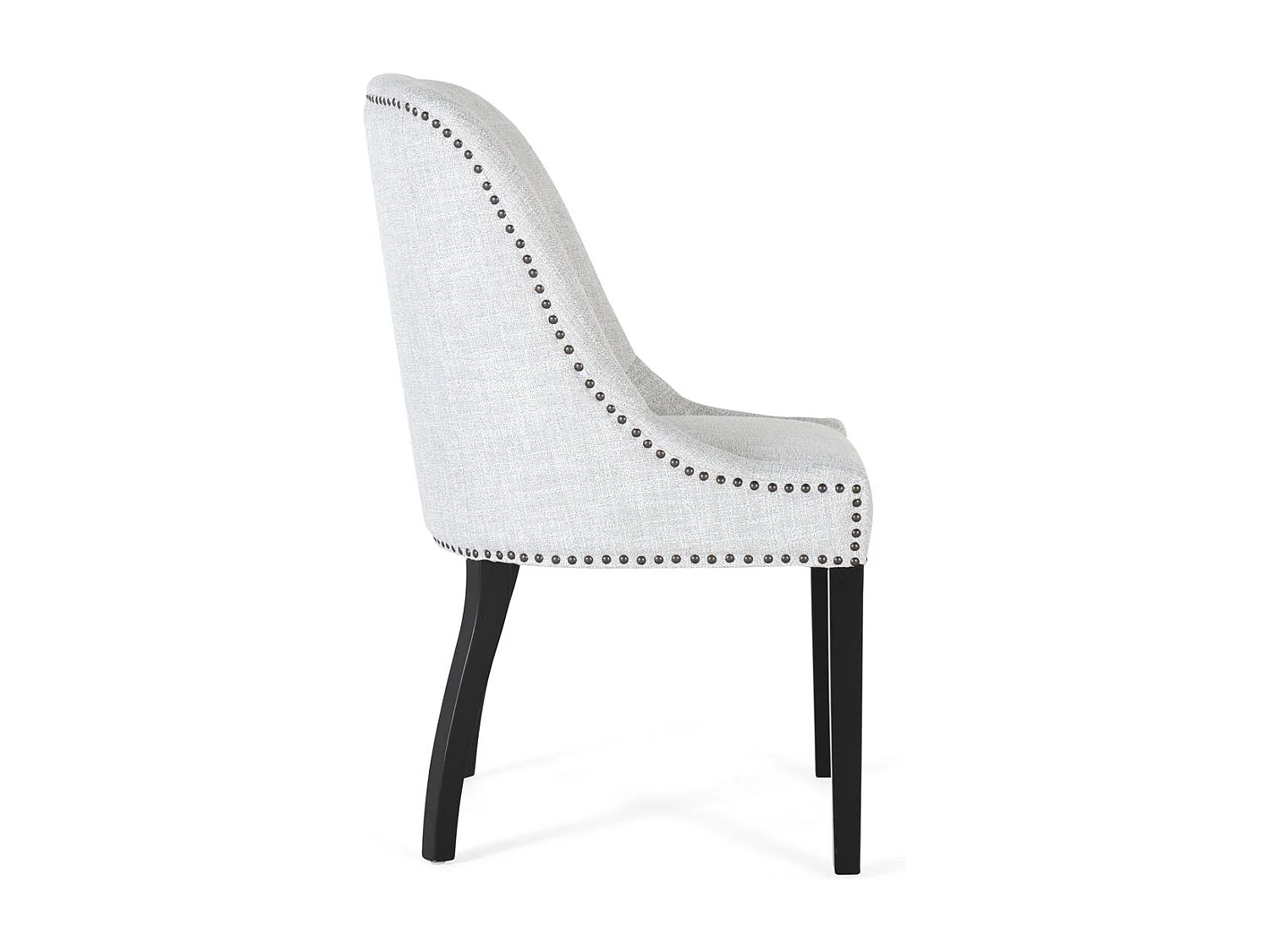 Set 4 sedie in tessuto grigio