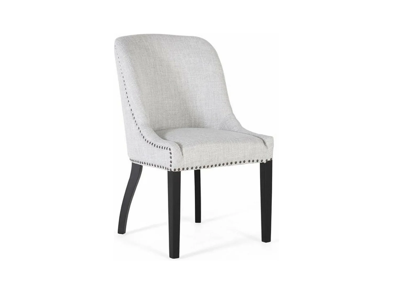 Lot de 2 chaises Tissu Gris - Décoration d'Autrefois