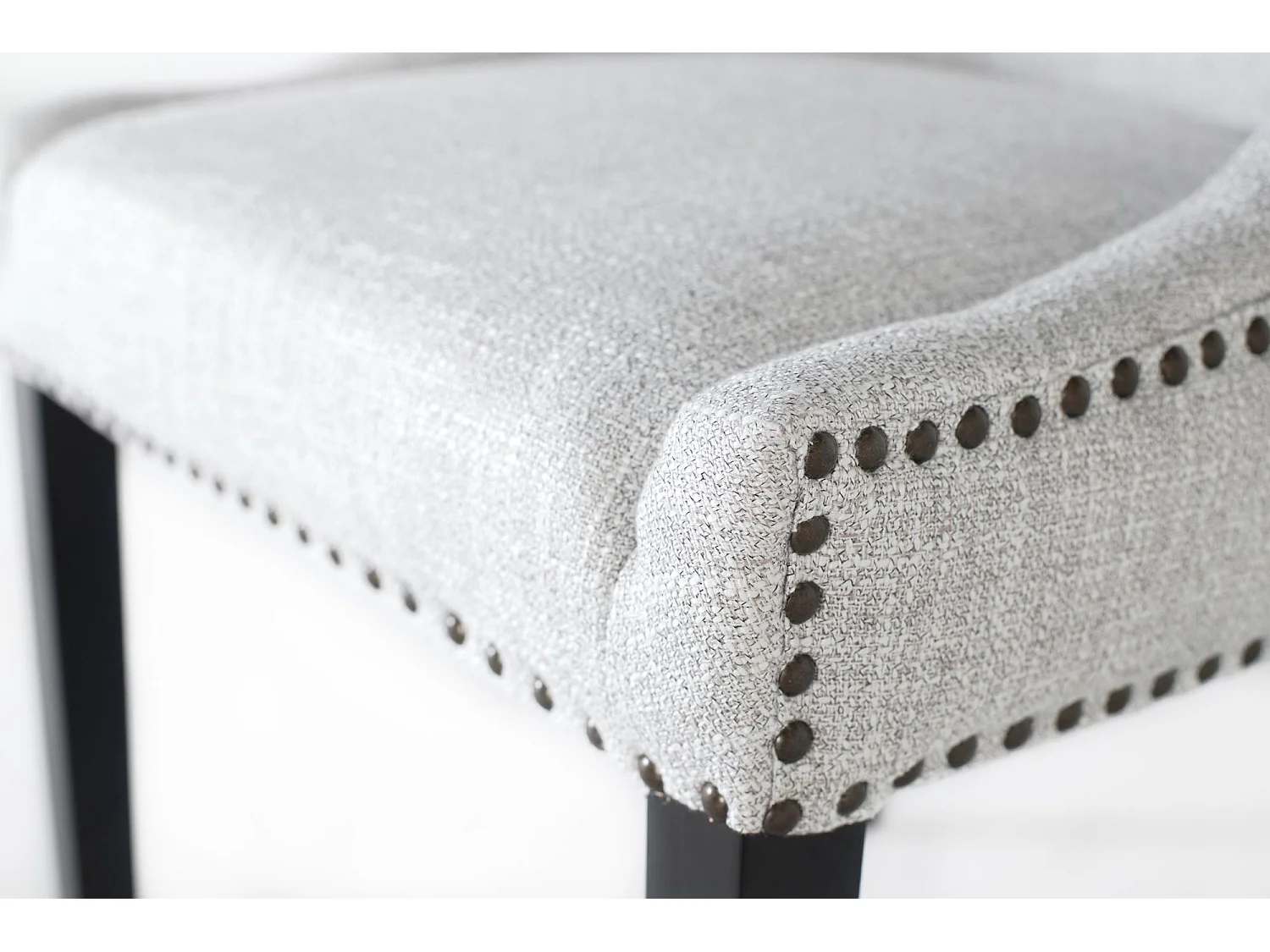 Kavel van 2 chaise longues in grijze stof