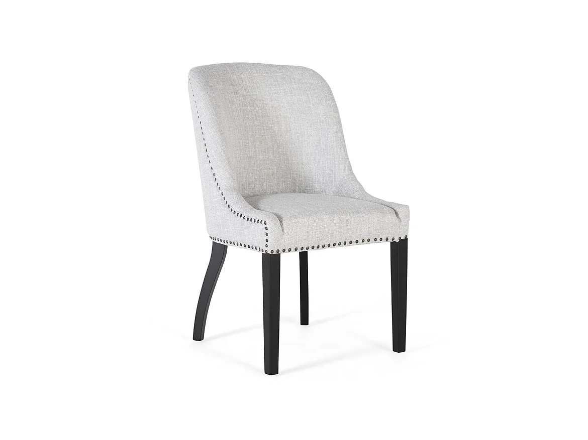 Kavel van 2 chaise longues in grijze stof